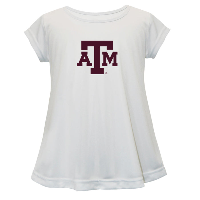 Texas A&M Aggies Short Sleeve Youth Cotton Top White