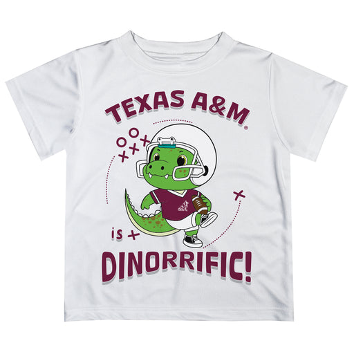 Texas A&M Aggies Vive La Fete Dinorrific Boys Game Day White Short Sleeve Tee