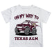Texas A&M Aggies Vive La Fete Monster Truck Boys Game Day White Short Sleeve Tee