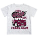 Texas A&M Aggies Vive La Fete Toy Racing Car Boys Game Day White Short Sleeve Tee