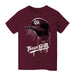 Texas A&M Aggies Original Dripping Baseball Helmet Maroon T-Shirt Cotton by Vive La Fete