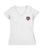 Texas A&M Aggies Hand Sketched Vive La Fete Impressions Artwork White Women Cotton Short Sleeve V-Neck Tshirt