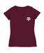 Texas A&M Aggies Hand Sketched Vive La Fete Impressions Artwork Maroon Women Cotton Short Sleeve V-Neck Tshirt