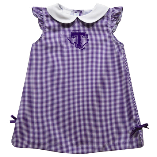 purple gingham summer dress TIFFANY DRESS IN PURPLE GINGHAM L