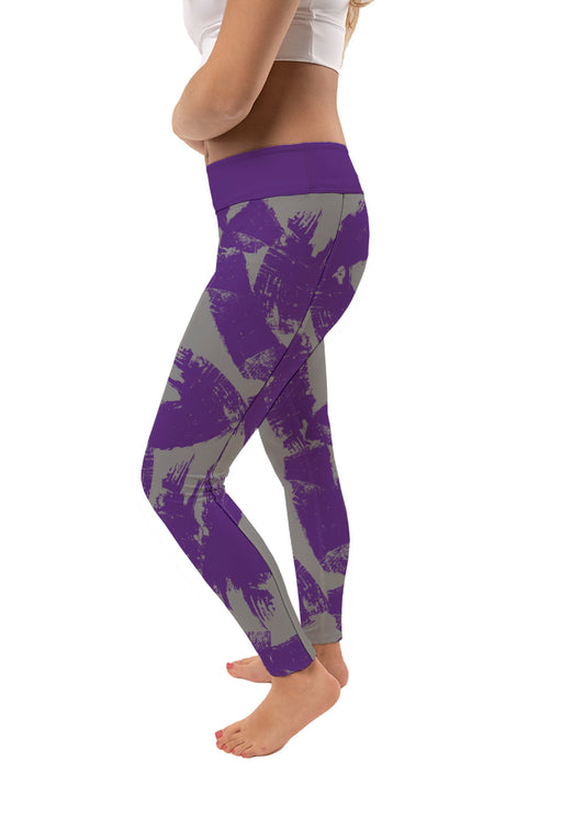 Tarleton State University Vive La Fete Paint Brush Logo on Waist Women Purple Yoga Leggings - Vive La Fête - Online Apparel Store