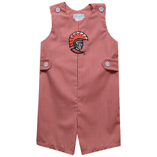 Tampa Spartans Embroidered Red Cardinal Gingham Boys Jon Jon