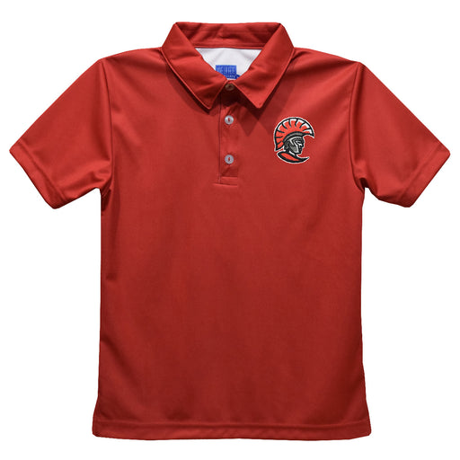 Tampa Spartans Embroidered Red Short Sleeve Polo Box Shirt