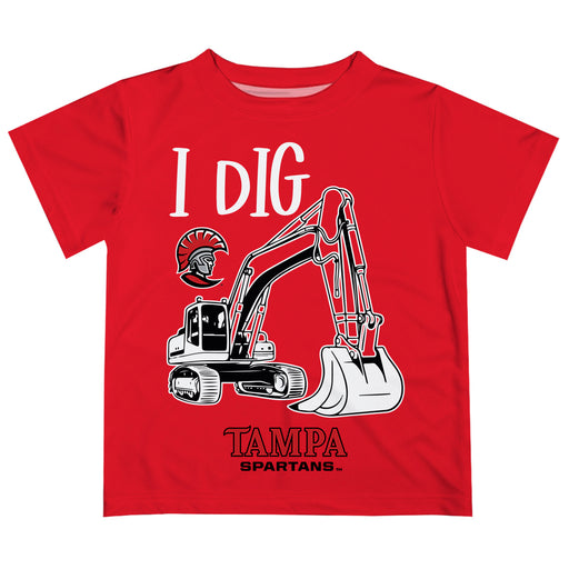 Tampa Spartans Vive La Fete Excavator Boys Game Day Red Short Sleeve Tee