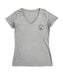 Tampa Spartans Hand Sketched Vive La Fete Impressions Artwork Grey Women Cotton Short Sleeve V-Neck Tshirt