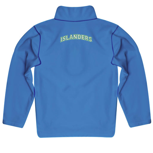Texas A&M Corpus Christi Islanders TAMU-CC Vive La Fete Game Day Solid Blue Quarter Zip Pullover Sleeves - Vive La Fête - Online Apparel Store