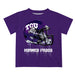 TCU Horned Frogs Original Dripping Football Helmet Purple T-Shirt by Vive La Fete - Vive La Fête - Online Apparel Store