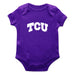 TCU Horned Frogs Cotton Short Sleeve Bodysuit Purple