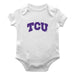 TCU Horned Frogs Cotton Short Sleeve Bodysuit White