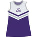 TCU Horned Frogs Sleeveless Cheerleader A Line Dress White and Purple