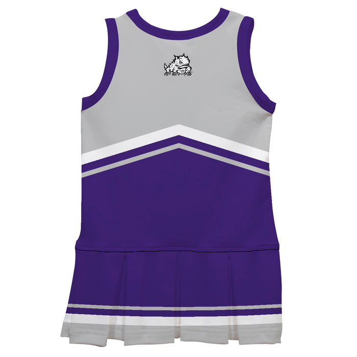 TCU Horned Frogs Vive La Fete Game Day Gray and Purple Sleeveless Chearleader Dress - Vive La Fête - Online Apparel Store