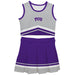 TCU Horned Frogs Vive La Fete Game Day Gray and Purple Sleeveless Chearleader Set