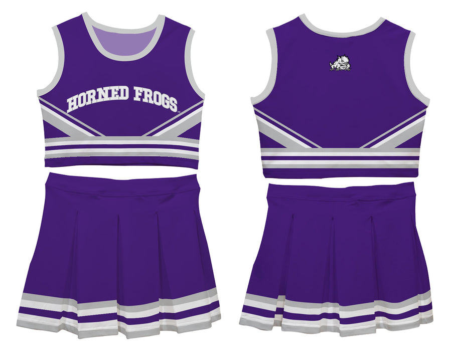 TCU Horned Frogs Vive La Fete Game Day Purple Sleeveless Chearleader Set - Vive La Fête - Online Apparel Store