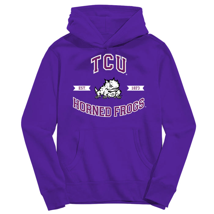 TCU Horned Frogs Vive La Fete Purple Cotton Youth Hoodie