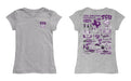 TCU Horned Frogs Hand Sketched Vive La Fete Impressions Artwork Grey Girls Cotton Short Sleeve Tee - Vive La Fête - Online Apparel Store