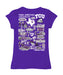 TCU Horned Frogs Hand Sketched Vive La Fete Impressions Artwork Purple Girls Cotton Short Sleeve Tee - Vive La Fête - Online Apparel Store