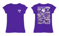 TCU Horned Frogs Hand Sketched Vive La Fete Impressions Artwork Purple Girls Cotton Short Sleeve Tee - Vive La Fête - Online Apparel Store