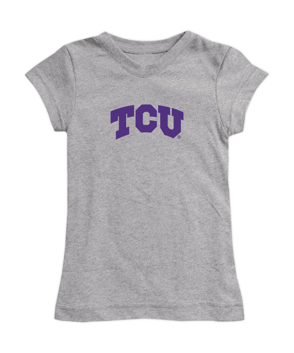 TCU Horned Frogs Girl´s Fitted Cotton T-shirt Grey
