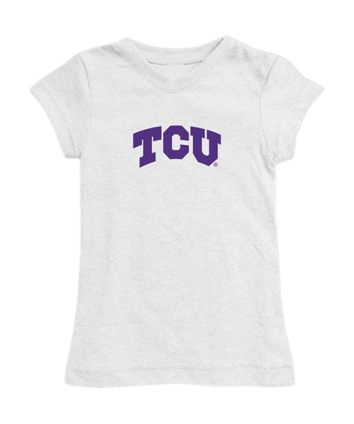 TCU Horned Frogs Girl´s Fitted Cotton T-shirt White