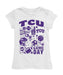 TCU Horned Frogs Girl´s Fitted Cotton T-shirt White
