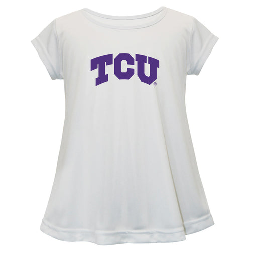 TCU Horned Frogs Short Sleeve Youth Cotton Top White