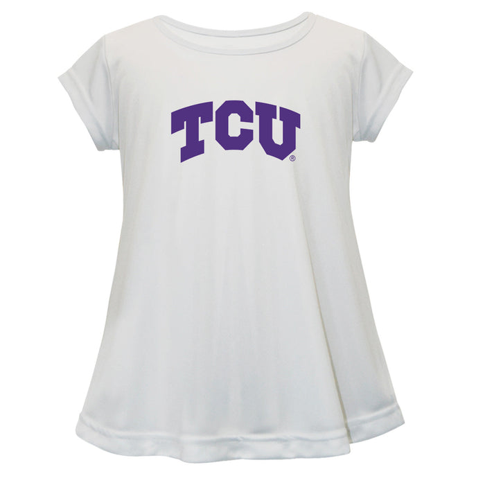 TCU Horned Frogs Short Sleeve Youth Cotton Top White