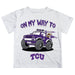 TCU Horned Frogs Vive La Fete Monster Truck Boys Game Day White Short Sleeve Tee