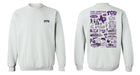 TCU Horned Frogs Hand Sketched Vive La Fete Impressions Artwork Purple Crew Neck Sweatshirt for Women - Vive La Fête - Online Apparel Store