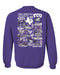 TCU Horned Frogs Hand Sketched Vive La Fete Impressions Artwork Purple Crew Neck Sweatshirt for Women - Vive La Fête - Online Apparel Store