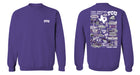 TCU Horned Frogs Hand Sketched Vive La Fete Impressions Artwork Purple Crew Neck Sweatshirt for Women - Vive La Fête - Online Apparel Store