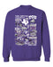 TCU Horned Frogs Vive La Fete Impressions Purple Cotton Crewneck Sweatshirt for Women