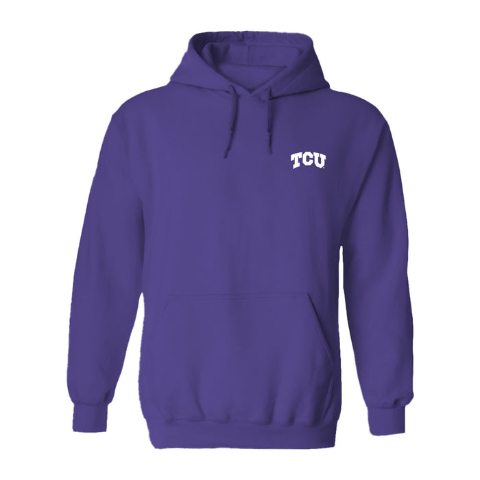 TCU Horned Frogs Hand Sketched Vive La Fete Impressions Artwork Purple Cotton Fleece Long Sleeve Hoodie
