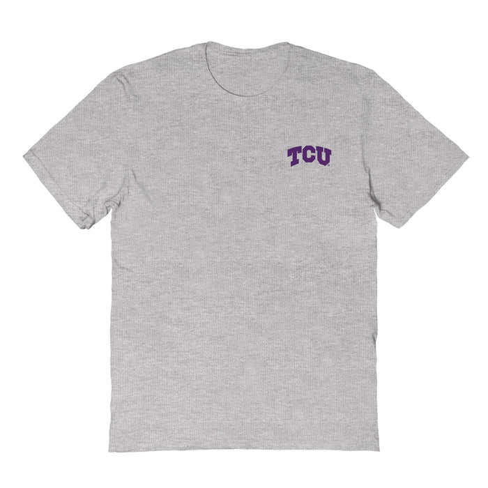 TCU Horned Frogs Vive La Fete Impressions Artwork Grey Womens Cotton Tshirt