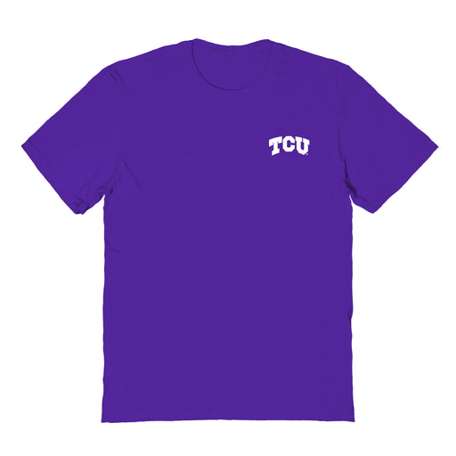TCU Horned Frogs Vive La Fete Impressions Artwork Purple Womens Cotton Tshirt