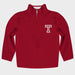 Temple University Owls TU Vive La Fete Game Day Solid Red Quarter Zip Pullover Sleeves