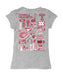 Temple University Owls TU Hand Sketched Vive La Fete Impressions Artwork Grey Girls Cotton Short Sleeve Tee - Vive La Fête - Online Apparel Store