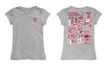 Temple University Owls TU Hand Sketched Vive La Fete Impressions Artwork Grey Girls Cotton Short Sleeve Tee - Vive La Fête - Online Apparel Store