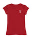 Temple University Owls TU Hand Sketched Vive La Fete Impressions Artwork Red Girls Cotton Short Sleeve Tee