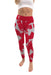 Temple University Owls TU Vive La Fete Paint Brush Logo on Waist Women Red Yoga Leggings