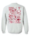 Temple University Owls TU Hand Sketched Vive La Fete Impressions Artwork Crew Neck Sweatshirt for Women - Vive La Fête - Online Apparel Store