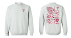 Temple University Owls TU Hand Sketched Vive La Fete Impressions Artwork Crew Neck Sweatshirt for Women - Vive La Fête - Online Apparel Store