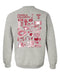 Temple University Owls TU Hand Sketched Vive La Fete Impressions Artwork Crew Neck Sweatshirt for Women - Vive La Fête - Online Apparel Store