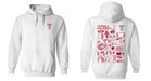 Temple University Owls TU Hand Sketched Vive La Fete Impressions Artwork Cotton Fleece Long Sleeve Hoodie - Vive La Fête - Online Apparel Store