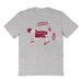 Temple University Owls TU Hand Sketched Vive La Fete Impressions Icones Grey T-shirt for Women