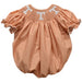 Tennessee Vols Smocked Orange Gingham Short Sleeve Girls Bubble