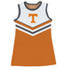 Tennessee Vols Sleeveless Cheerleader A Line Dress White and Orange
